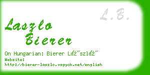 laszlo bierer business card